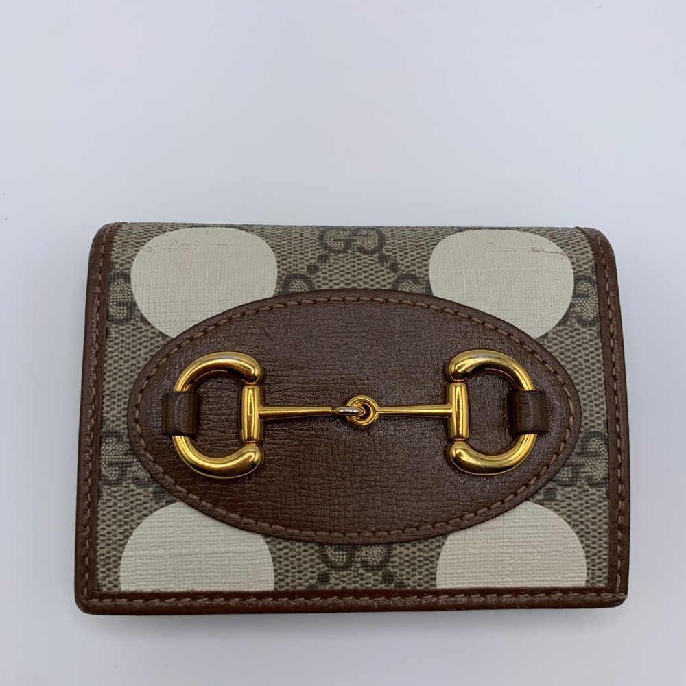 Preowned Gucci  Horsebit Canvas GG Marmont Wallet